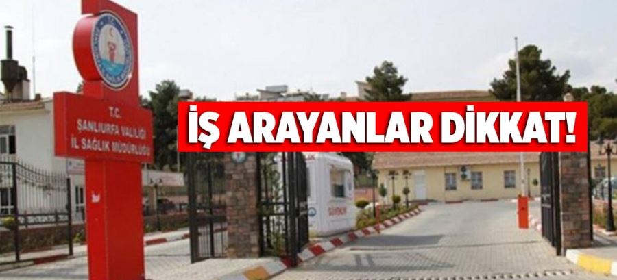 ŞANLIURFA İL SAĞLIK MÜDÜRLÜĞÜ