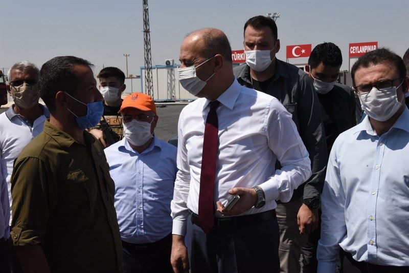 Vali Erin Ceylanpınar Gümrük Kapısında İncelemelerde Bulundu