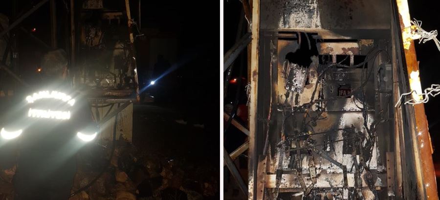 CEYLANPINAR’DA TRAFO YANGINI