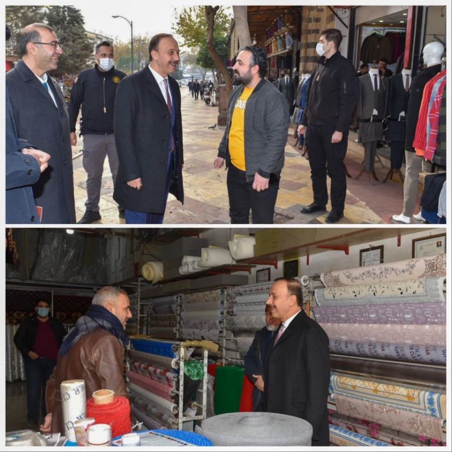 Şanlıurfa Valisi Abdullah Erin, bugünkü mesaisine esnaf ziyareti gerçekleştirerek başladı.