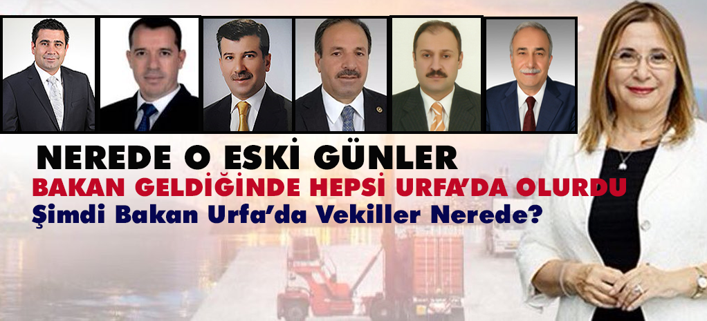 URFALILARIN GÖZLERİ, BAKANIN YANINDA VEKİLLERİ ARADI