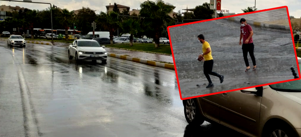 URFA’DA ŞİDDETLİ SAĞANAK YAĞIŞ BAŞLADI