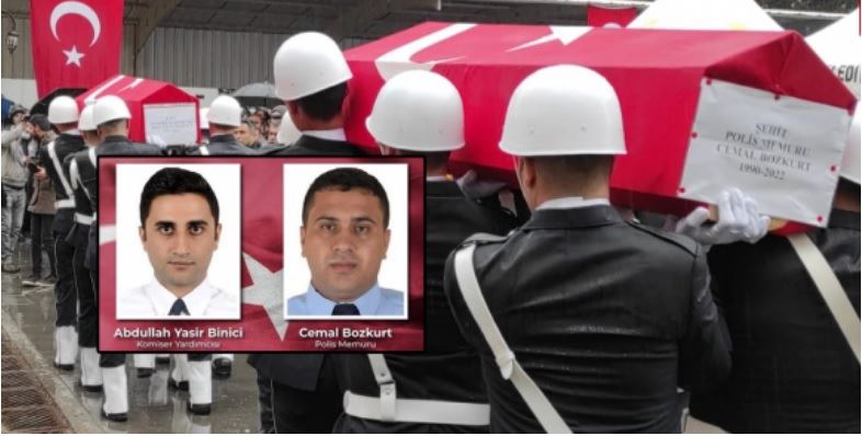 ŞEHİT POLİSLER MEMLEKETLERİNE DUALARLA UĞURLANDI
