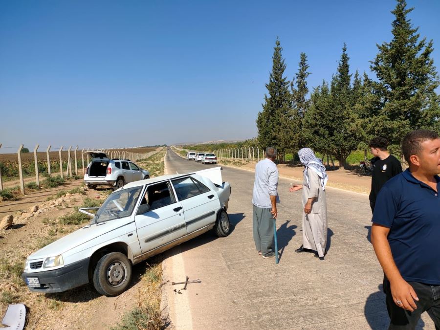 ceylanpınar akrepli yolunda kaza 4 kişi yalandı