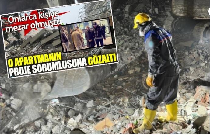 Urfa’da 14 kişiye mezar olan Apartmanın Proje Sorumlusu yakalandı.