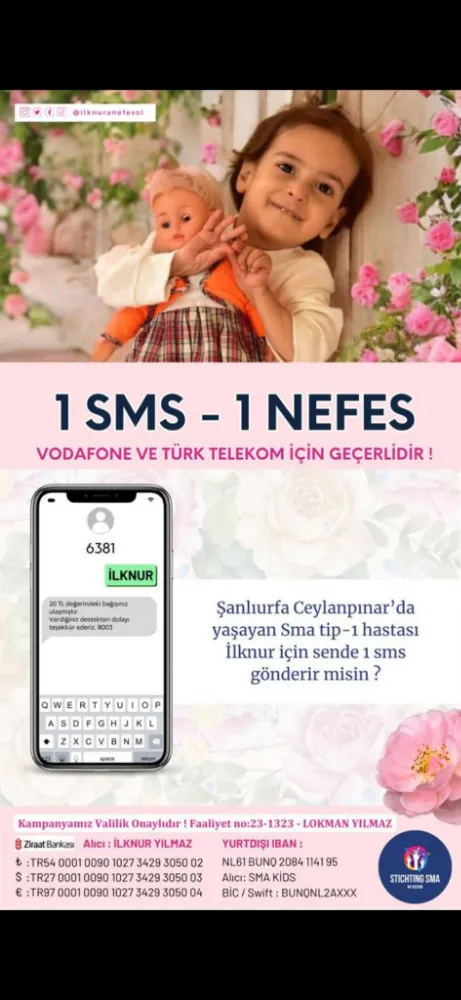 Ceylanpınar’da SMA hastası İlknur Kızımıza Acil Destek Bekliyoruz.