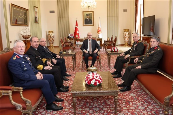 Milli Savunma Bakanı Güler, TBMM Başkanı Kurtulmuş