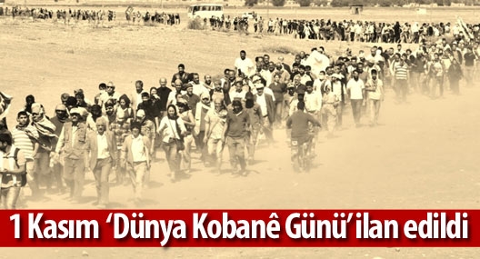 1 Kasım ?Dünya Kobanê Günü? ilan edildi