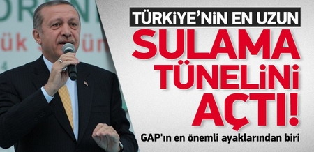 Başbakan Türkiye`nin en uzun tünelinin açılışını yaptı