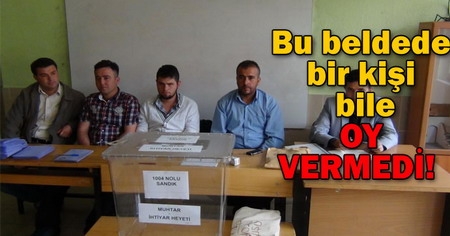 Bu beldede bir kişi bile oy vermedi!