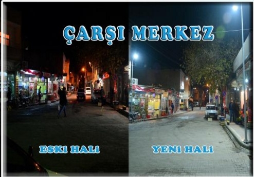 Çarşı Merkezinde LED Aydınlatma