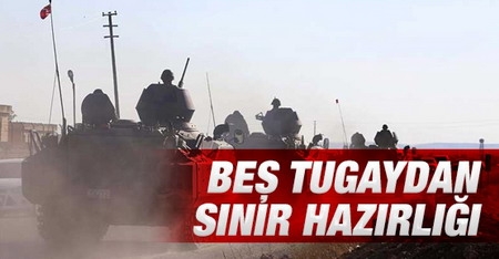 Ceylanpınar?a  5 Tugay?dan Sınır Hazırlığı