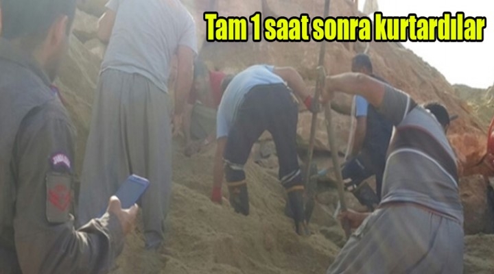 Ceylanpınar?da Kum Yığının Altında Kalan Çocuğu Mahalleli Kurtardı