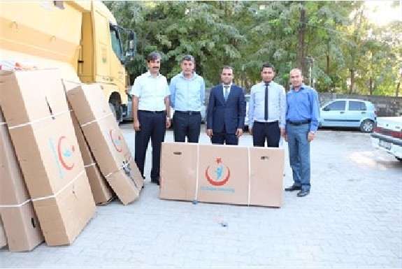 Ceylanpınar`da öğrencilere bisiklet dağıtıldı