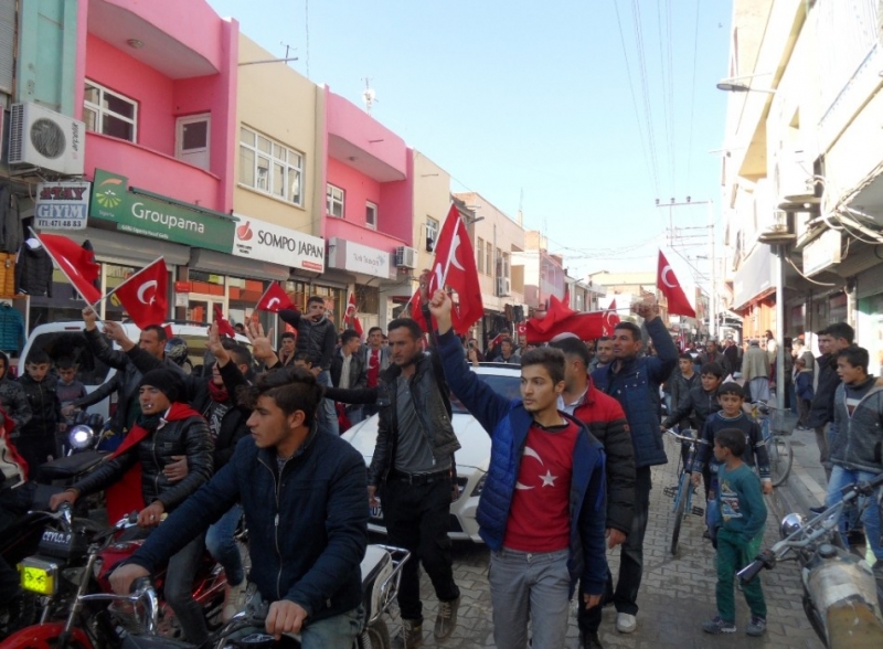 Ceylanpınar?da Teröre Lanet Yürüyüşü