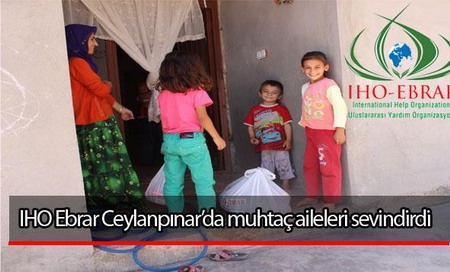 IHO Ebrar, Ceylanpınar?da muhtaç aileleri sevindirdi
