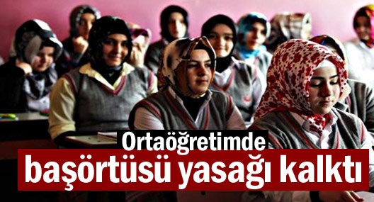 Ortaöğretimde başörtüsü yasağı kalktı