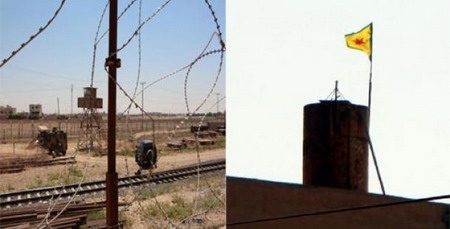 Rasulayn`da PYD Bayrağı Asıldı