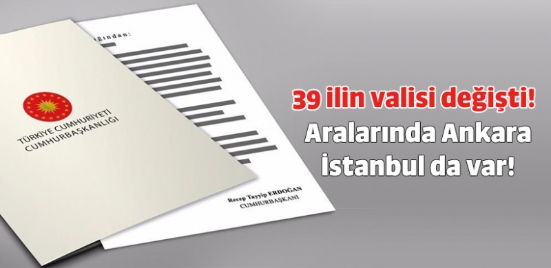 Resmi Gazete`de yayımlanan Cumhurbaşkanı kararlarıyla 20 ile yeni valiler atandı, 18 ile başka illerden, bir ile de merkez valiliğinden atama yapıldı.