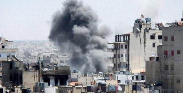 Suriye Rejimi de IŞİD`i Bombalamaya Başladı