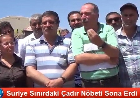 Suriye Sınırdaki Çadır Nöbeti Sona Erdi
