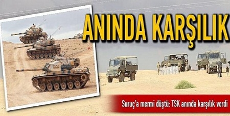 Urfa Sınırına 3 Havan Mermisi Düştü